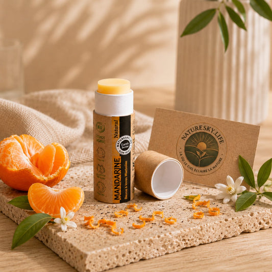 Baume à lèvres bio mandarine 15ml NatureSky - packshot